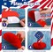 9 Pieces Patriotic Table Centerpiece 4th of July Honeycomb Centerpieces 3D Patriotic Table Decoration American Flag for Independence Day Party Decorations Supplies